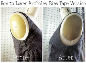 HOW-TO Lower Armholes: Bias Tape Version