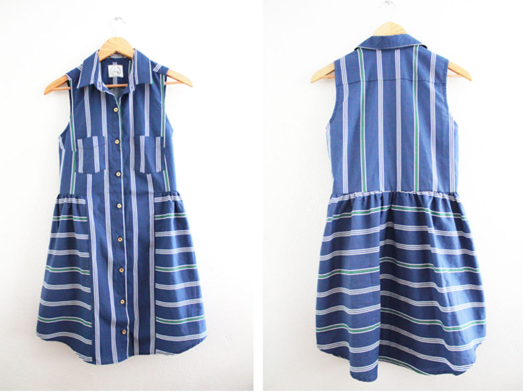 Alternating stripe Alder shirtdress – Amy Nicole Studio