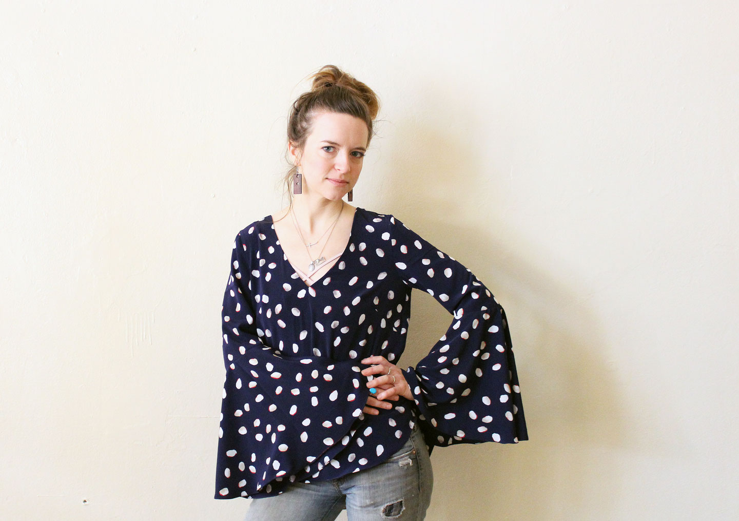 Dove Blouse by Megan Nielsen - Bloomsbury Square Dressmaking Fabric