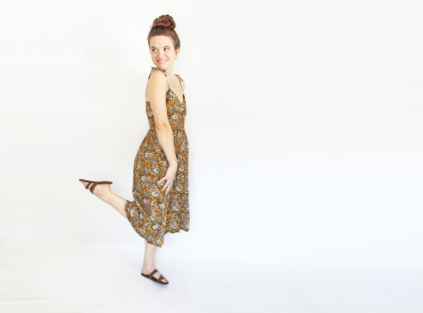 Mimi G Jessica Dress in Fibers to Fabric Cotton - Amy Nicole Studio